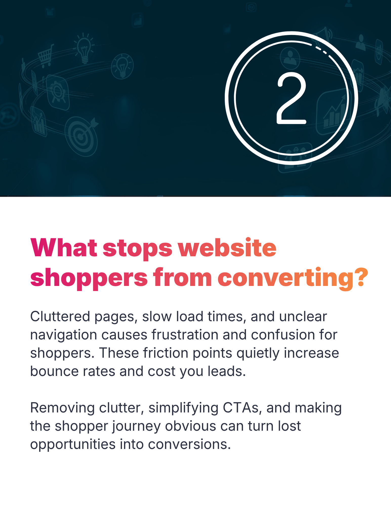 What stops website shoppers from converting?