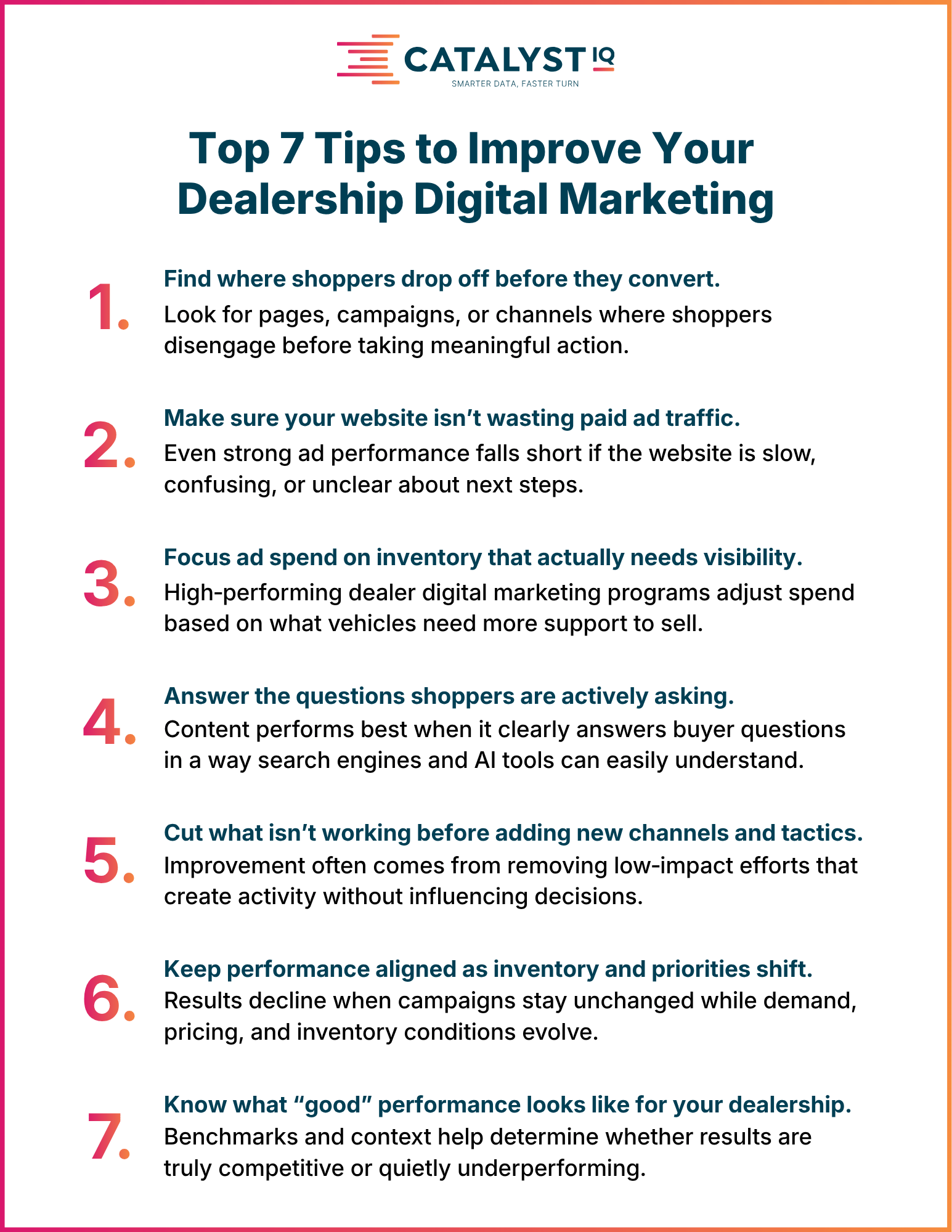 Top 7 tips to improve your dealership digital marketing