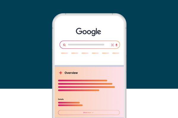 Mobile Google search result highlighting structured answers and overview content optimized for AI search and AEO.