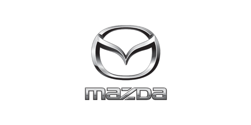 white Mazda logo