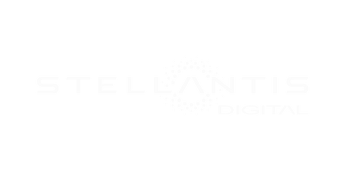 white Stellantis logo