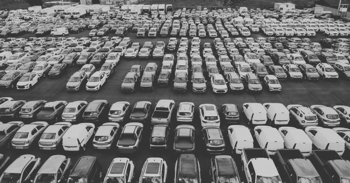cars on dealership lot