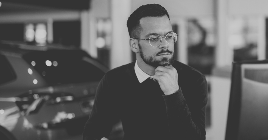 Young car salesman