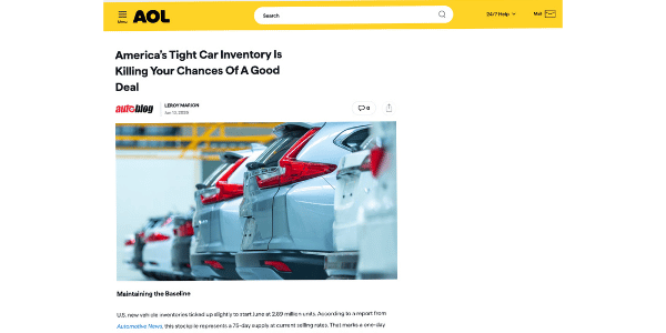 AOL- America’s Tight Car Inventory Is Killing Your Chances Of A Good Deal (1)