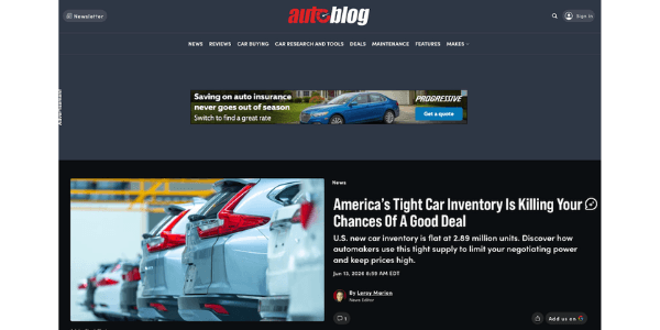 Auto Blog- America’s Tight Car Inventory Is Killing Your Chances Of A Good Deal