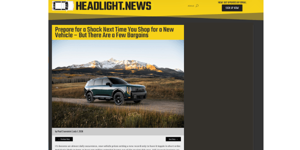 Headlight.News- Prepare for a Shock Next Time You Shop for a New Vehicle – But There Are a Few Bargains (1)